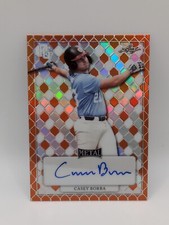2022 LEAF METAL PERFECT GAME ORANGE CASEY BORBA 1/2 REFRACTOR AUTO 