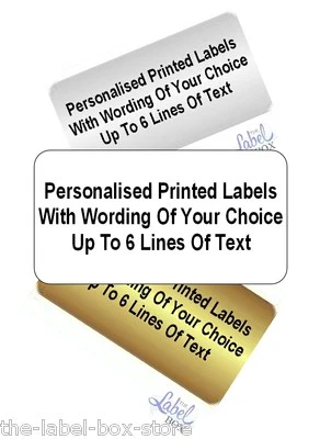 THE LABEL BOX Printed Personalised Self Adhesive Business Return Address Labels