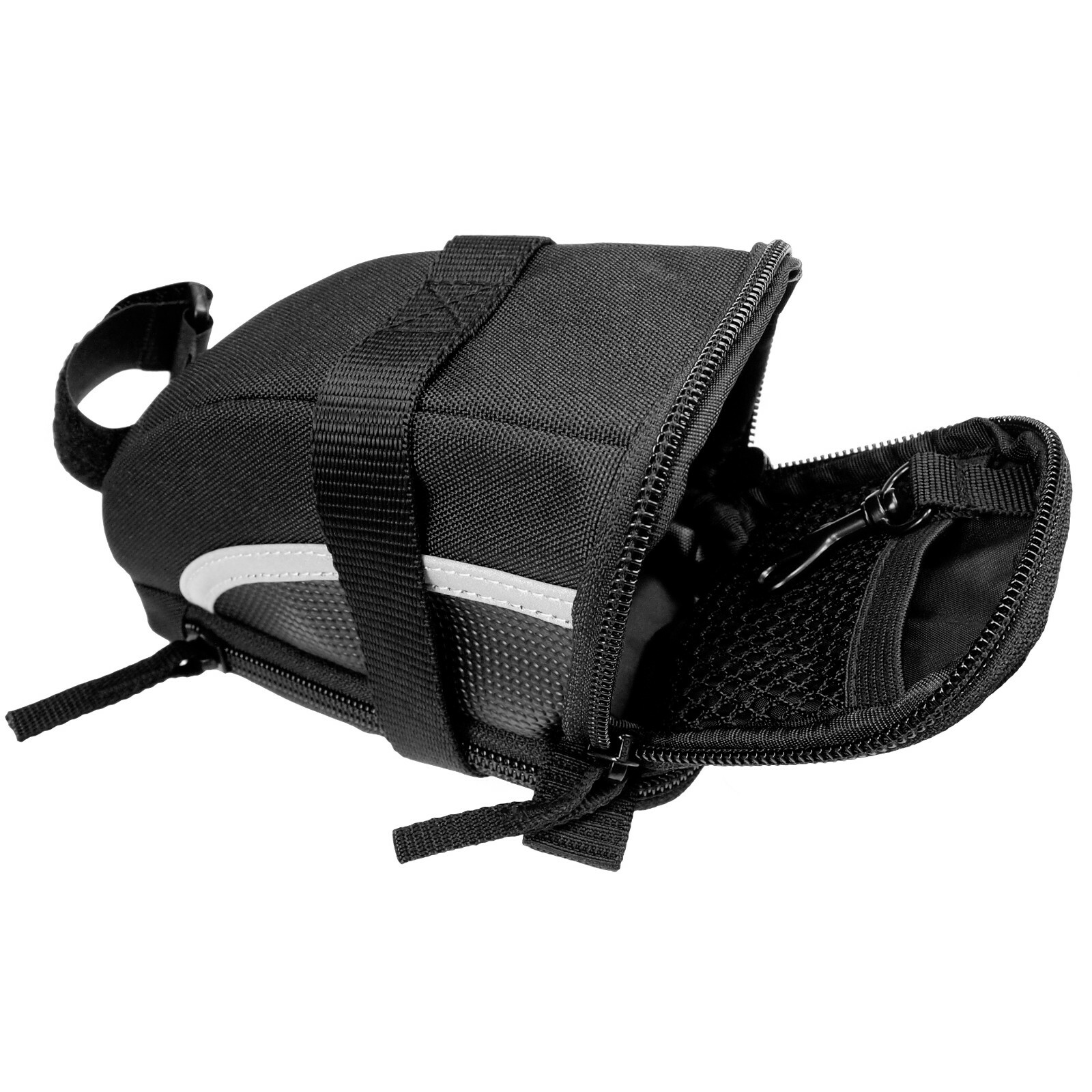 BV Bike Rear Saddle Bag Expandable Bicycle Under Seat Bag Storage Tail Pouch 1L