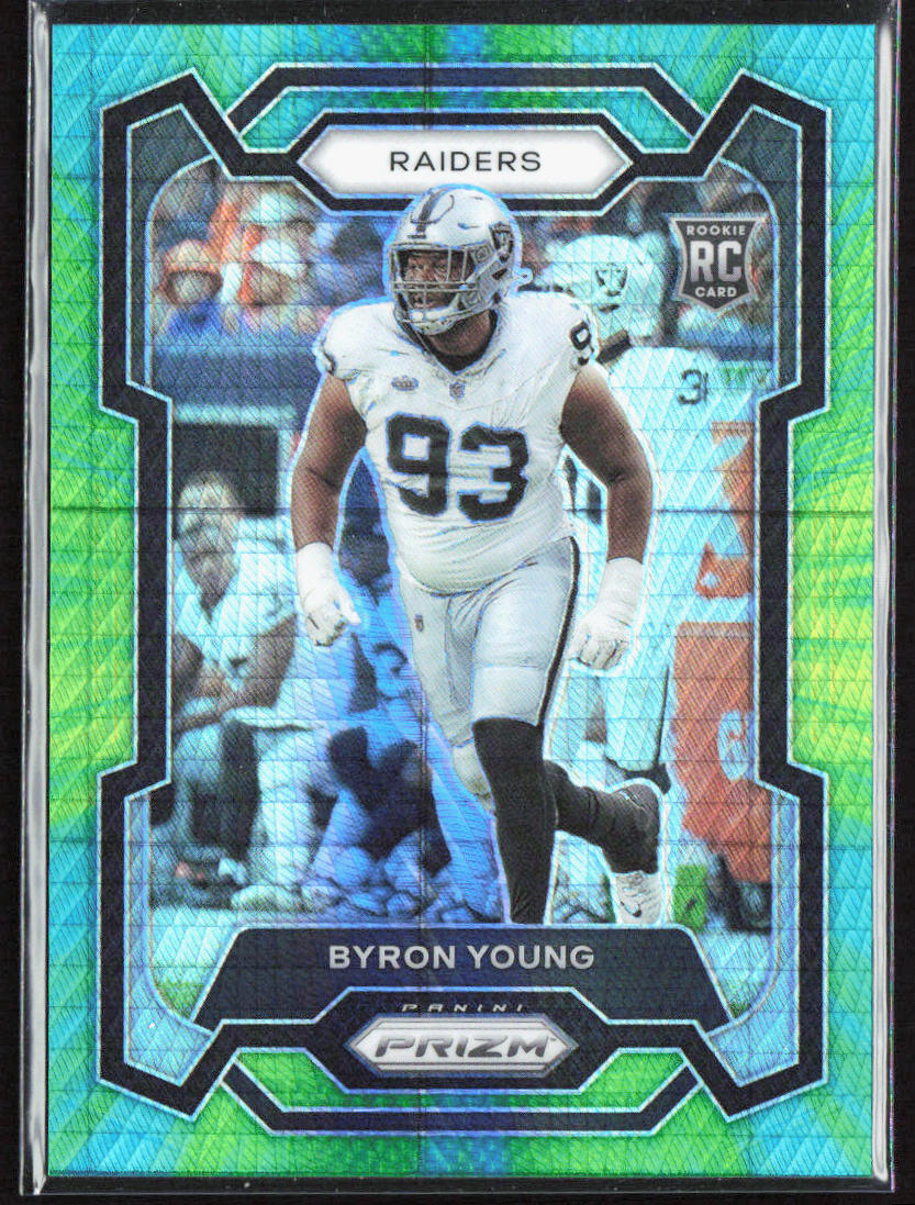 2023 Panini Prizm Byron Young Hyper Rookie RC /175 #355 Las Vegas Raiders