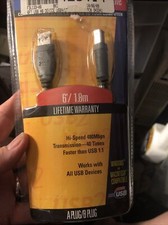 Belkin USB 2 2.0 Cable 6ft USB A Plug 2 B Plug Model F3U133-06 New Sealed