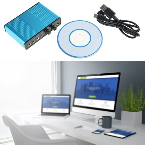 USB 5.1/7.1 External Sound Card (6-Channel) Soundbox Dynamic 3D Surround Sound - Picture 2 of 8