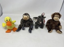 Beanie Baby TY Original 4 Lot TRUMPET Gray Elephant Quackers Slowpoke Vines