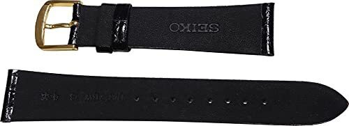 SEIKO Watch Band 18mm DAP7 Cowhide Crocodile Embossed Black SEIKO Watch Band 18mm DAP7 Cowhide Crocodile Embossed Black