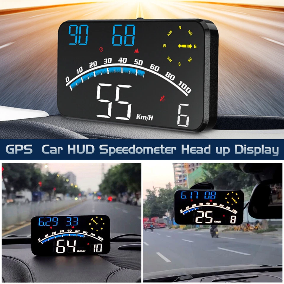 Digital GPS Speedometer Universal Car HUD Head Up Display MPH Overspeed Alarm AU - image 3 of 4