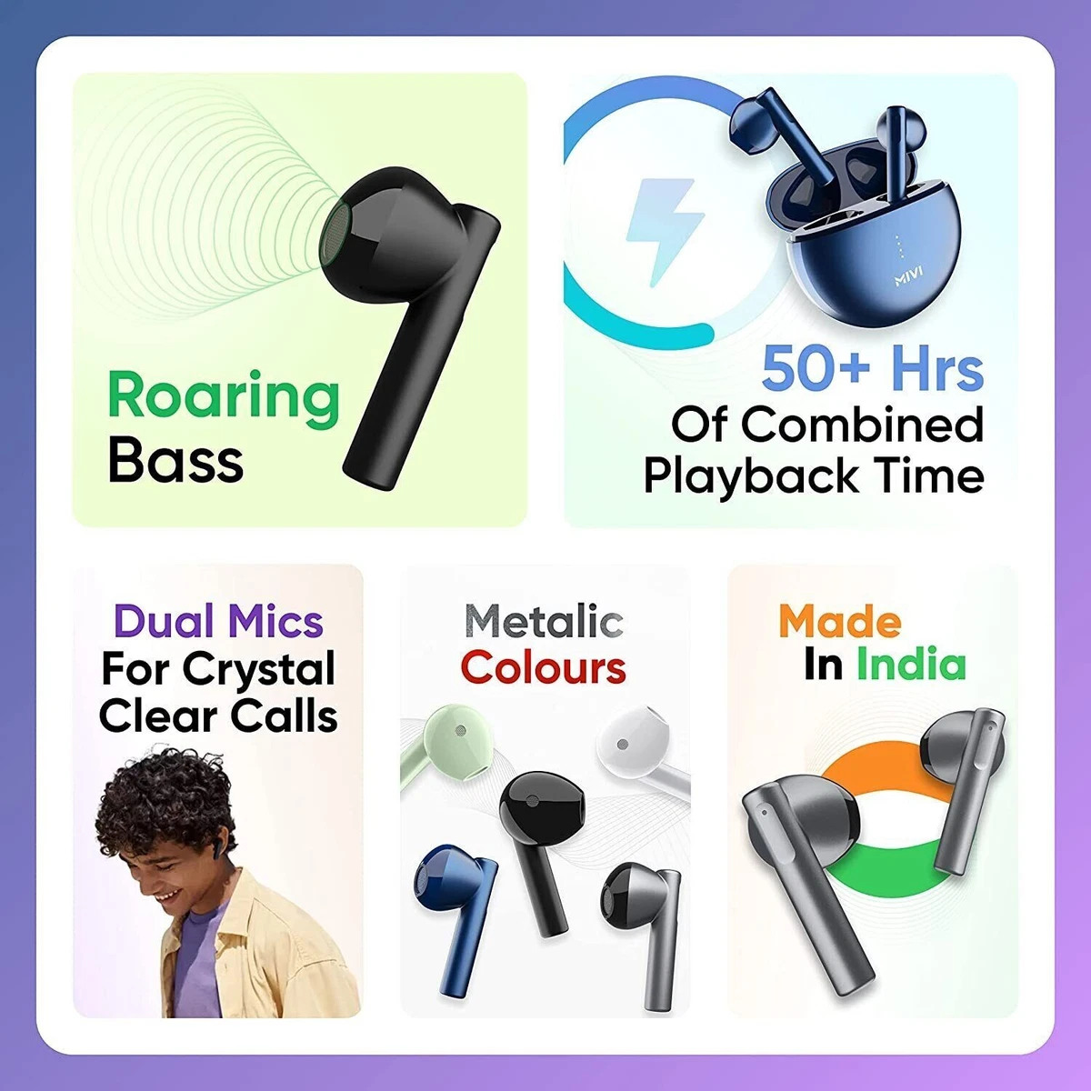 Mivi true online wireless earphones