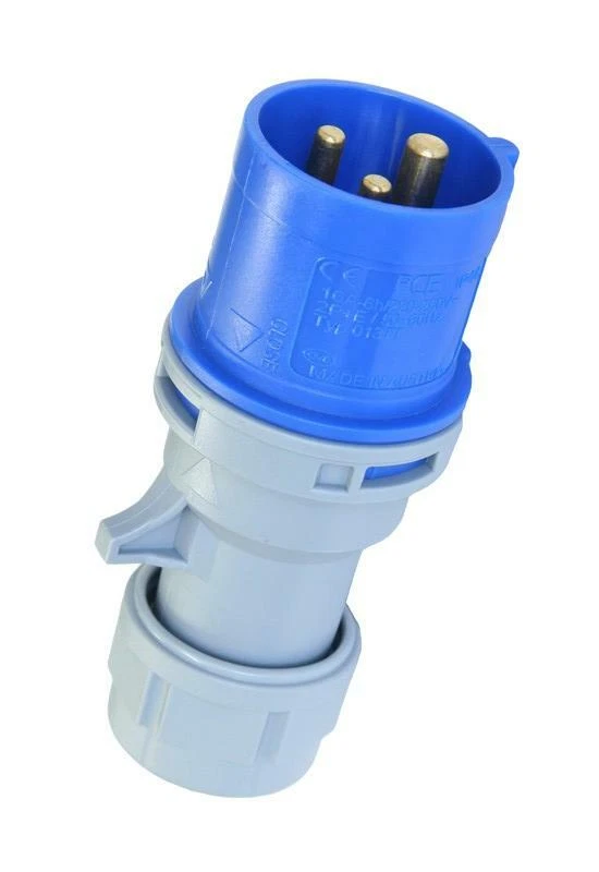 16 Amp Plug Ceeform Male 16 A IP44 230v 240v Blue Trailing 16 Amp Hook up 240 V - Image 2 of 4