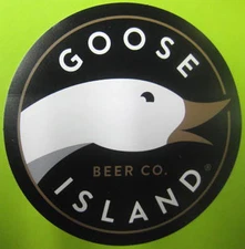 GOOSE ISLAND BEER Co., 4 inch Beer STICKER, Label with a GOOSE Chicago, ILLINOIS