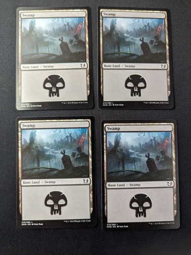 SWAMP X4 #76 MTG Duel Decks: Blessed vs. Cursed
