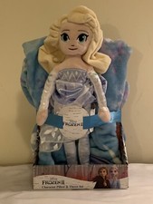 DISNEY FROZEN II Character Plush Pillow  Throw Set. New In Box
