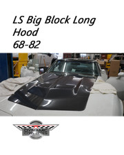 C3 Corvette Custom Fiberglass Ls Big Block Long Hood 1968-1982
