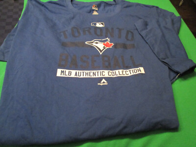NWT MAJESTIC MLB BASEBALL TORONTO BLUE JAYS SHORT SLEEVE T SHIRT MENS BLUE 4X