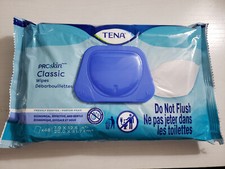 TENA Classic Adult Wipe Washcloth 7-9/10 x 12.5" 65724 Lot of 5 Packs 240 Wipes