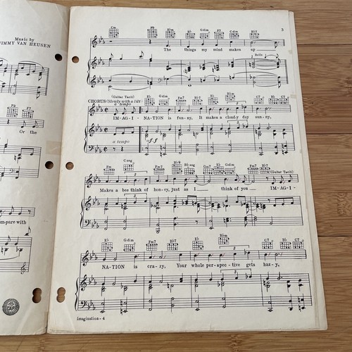 Vintage Sheet Music - Imagination - 1940 Johnny Burke and Jimmy Van Heusen - Picture 3 of 9