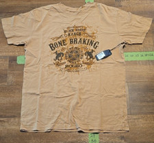 Cody James Black Horse Ranch Graphic T-Shirt Size Large Brown Made In USA