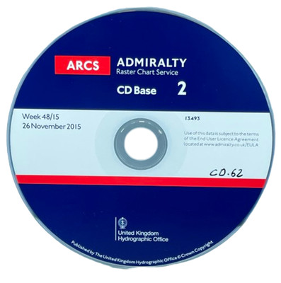 Admiralität Arcs CD Basis 2 Raster Chart Digital Offiziell Maritim 48/15 13493