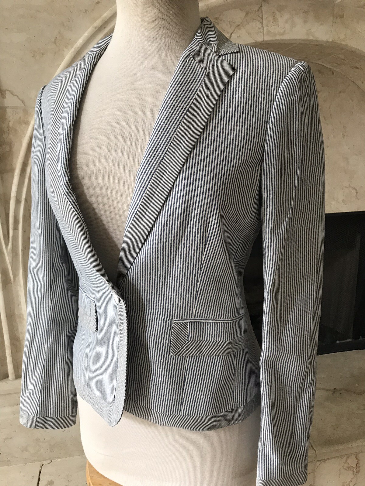 RAG and Bone  Striped  Fitted Jacket  (S  ) - image 6