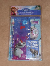 NEW, DISNEY FROZEN 7 PIECE SKETCHBOOK SET