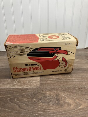 Vintage Steam-a-way Portable Steamer 1970 Ronco NOS Cream Color
