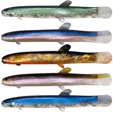 5pcs Soft Bait Artificial Loach Fishing Lure Soft Plastic Swimbaits Bass 