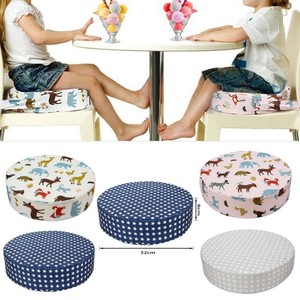 Round Booster Seat Dining Chair Washable Thick Increasing Cushion for