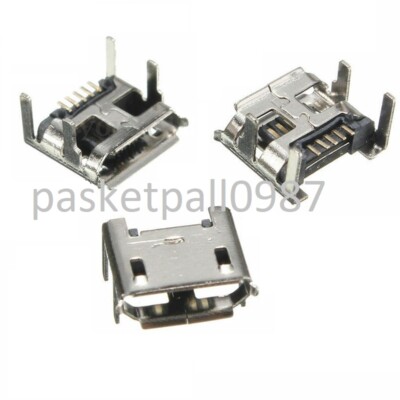 10x Mini USB 5 polig SMD SMT Ausschluss Buchse Löten Steckverbinder Micro Socket