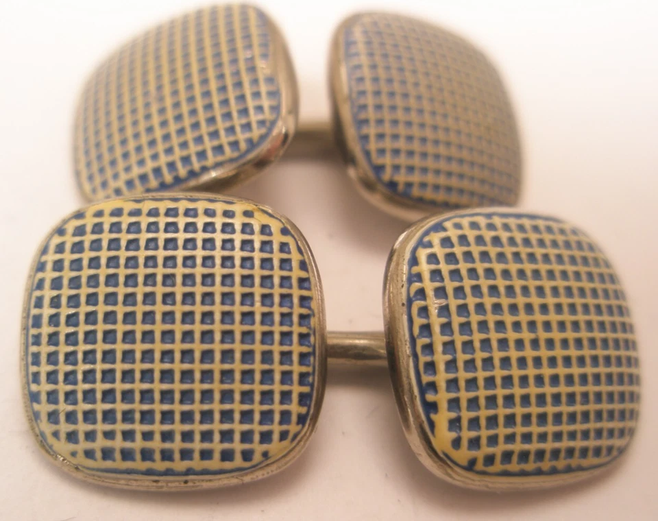 Gemelos SWANK vintage estampados texturizados de doble cara d174 Foto 3 de 4