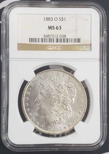 1883-O $1 Morgan Silver Dollar - NGC Graded MS 63 -038