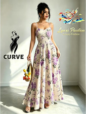 French Floral Patchwork Summer Maxi Dress