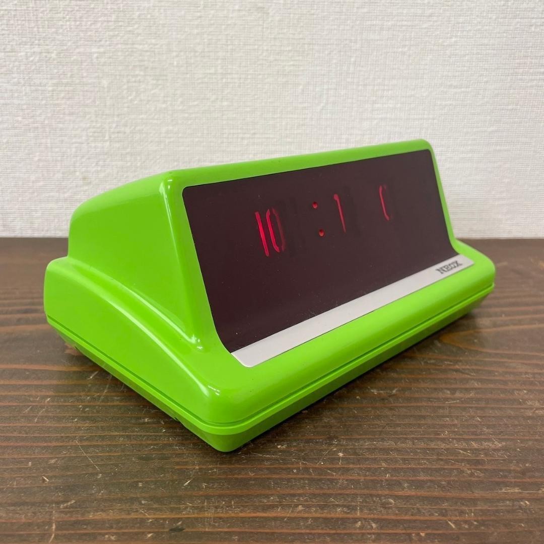 Vintage 1970s NEOX Digital Flip Clock Space Age Design Japan 60Hz