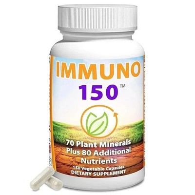 Immuno 150 Dietary Supplement | 70 Plant Minerals+80 Nutrients, 150 Veg/capsules
