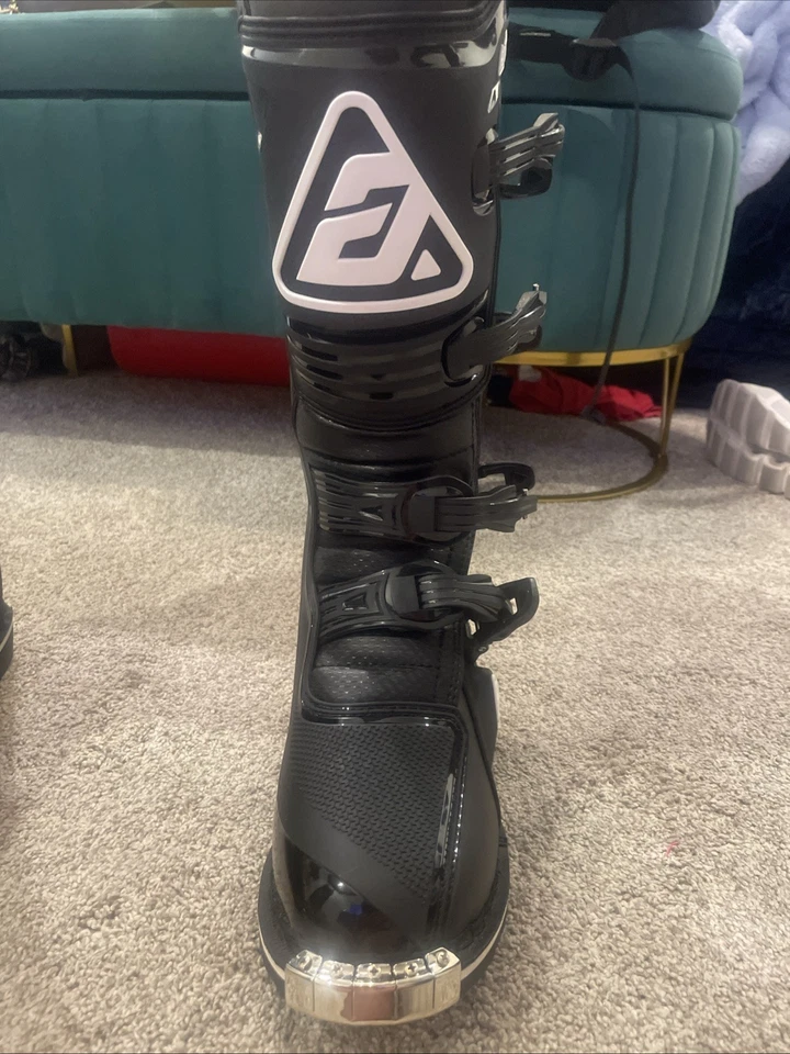 Answer Racing Motocross Boots AR1 Adult & Youth Dirt Bike Racing Black - Image 2 of 4