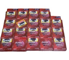 19 Packs Durex Extra Sensitive Thin Latex Condoms 3 ea New Sealed Exp 2029