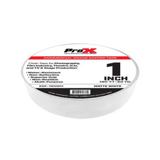 Prox XGF-160WH 1 Inch 180FT 60YD Matte White Commercial Grade Gaffer Tape Pros C