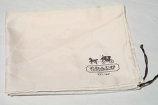 NEW COACH LARGE CREAM STORAGE COVER DOUBLE DRAWSTRING AUTHENTIC