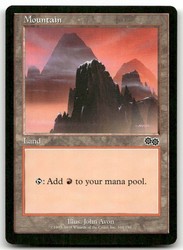 Mountain (344) - Urza's Saga - MTG Basic Land