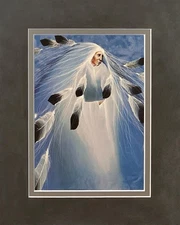 Frank Howell Blue Sea Rising Double Matted Art Print fits a standard 8x10 frame