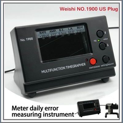 Weishi No.1900 Timegrapher Mechanical Watch Timing Machine Multifunction Black