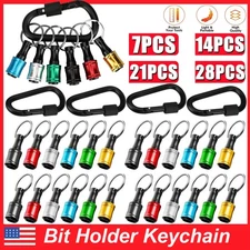 1/4" Hex Shank Quick Release Keychain Screwdriver Drill Bit Holder Bit Set 28PCS