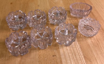 Lot of 8 Vintage Glass Salt Cellars, Set Of 6 With 2 Unique