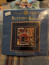 Mill Hill Buttons Beads Autumn Series MH14-2201 Covered Bridge Cross Stitch Kit