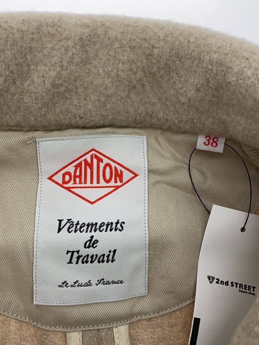 DANTON Wool Coat 38 Beige Solid Winter Jacket Uni… - image 3