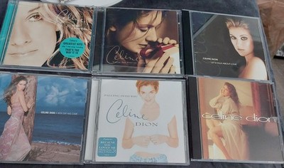LOT 6 Celine Dion CDs w Cover ART Cases, Falling Into You, ALL THE WAY Excellent