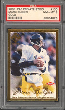 2000 Pacific Private Stock - Rookie Marc Bulger #130 Gold /181 (RC) PSA 8