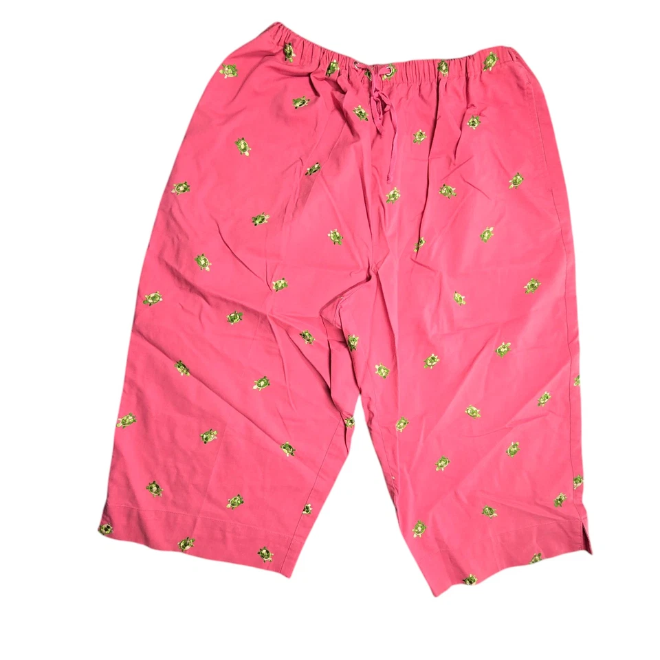 Capris Karen Scott Sport Mujer Rosa Con Tortugas Talla XL Foto 2 de 4