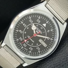 VINTAGE SEIKO 5 AUTOMATIC 6309A REFURBISHED JAPAN MENS BLACK WATCH a442174-1