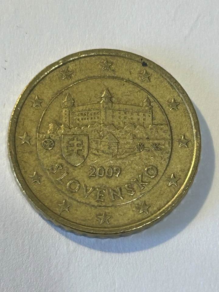 Moneda de 50 centavos de euro Slovensko 2009, rara de encontrar, perfecta para coleccionistas Foto 2 de 4