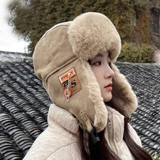 Lady's Hat Winter Keep Warm Ear Protection Windproof Lei Feng Cap Fleece Thicken