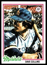 Dave Collins 1978 Topps #254 Mariners MLB READ FREE SHIPPING AutographDen