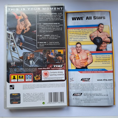 WWE Smackdown vs Raw 2011 Sony PSP gioco completo manuale wrestling raro testato ottime condizioni - Foto 4 di 6